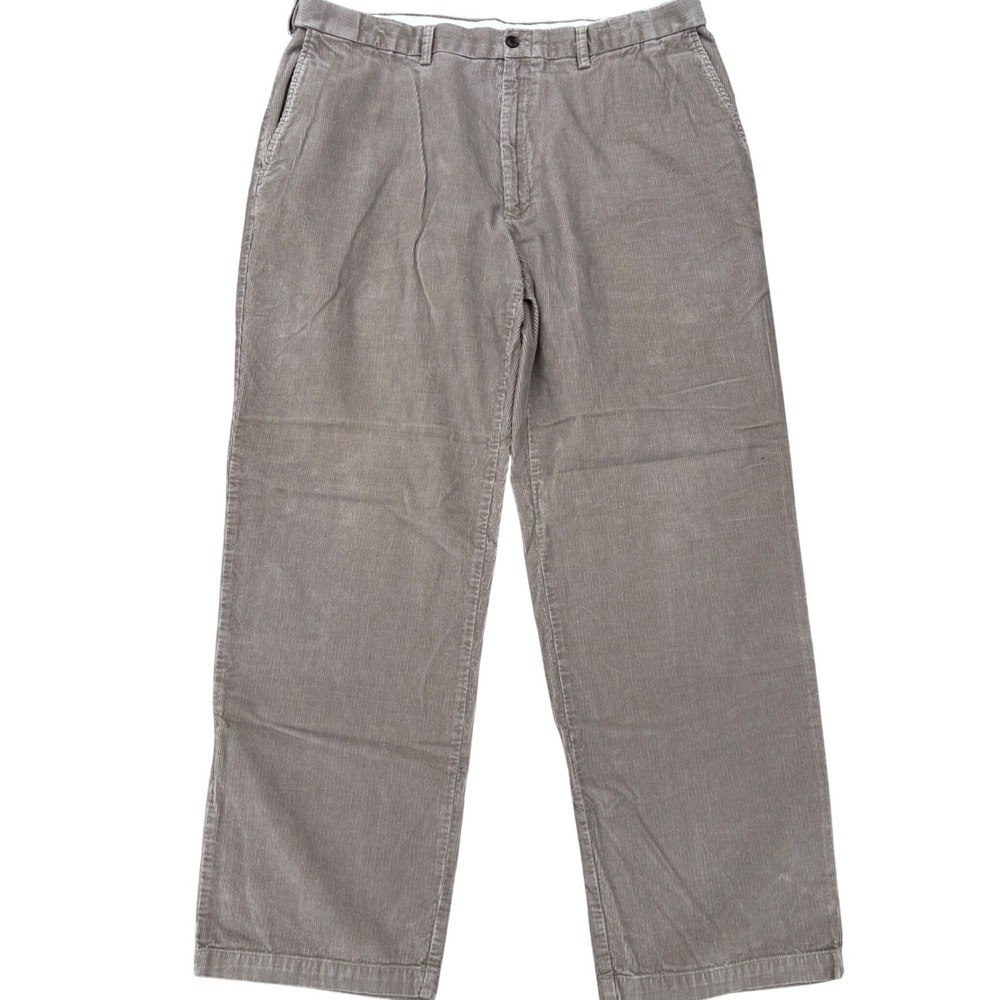 Vintage Haggar Mens Corduroy Pants Taupe Casual Classic Fit‎ Cotton Trousers